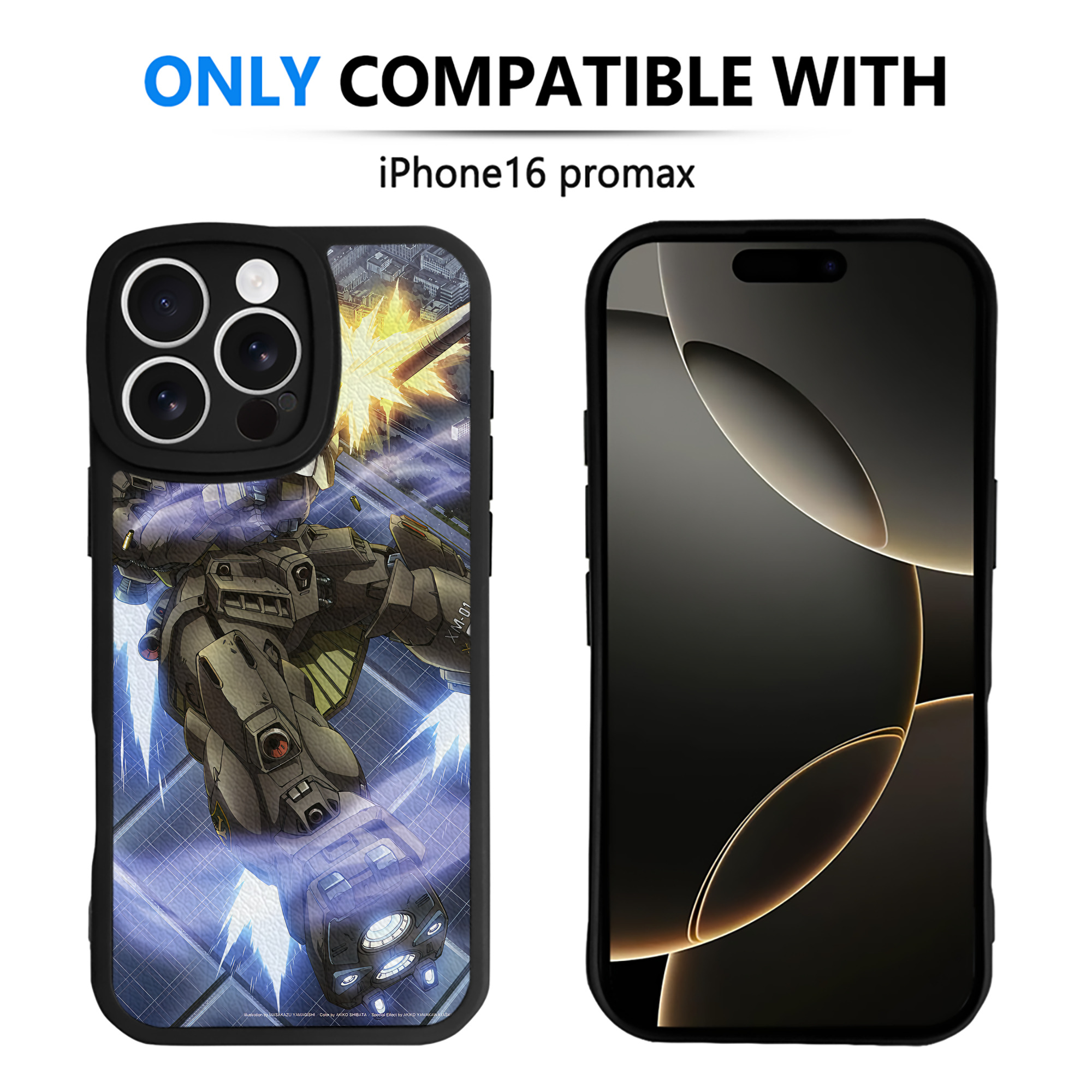 （画像用） 機動戦士ガンダム Mobile Suit Gundam 【iPhone 16シリーズ対応】シリコンスマホケース（レザー調） 材質：シリコン